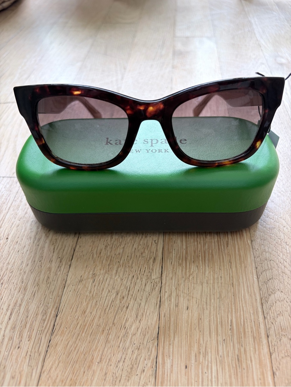 kate spade Tortoiseshell Cat Eye Sunglasses - Brown